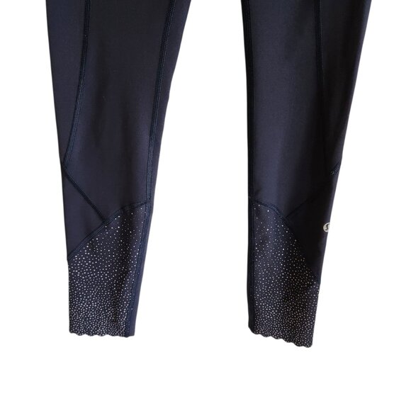 Lululemon Pants Women's 4 Blue Tight Stuff Tight II 25" Inseam Workout Gym - Picture 3 of 10